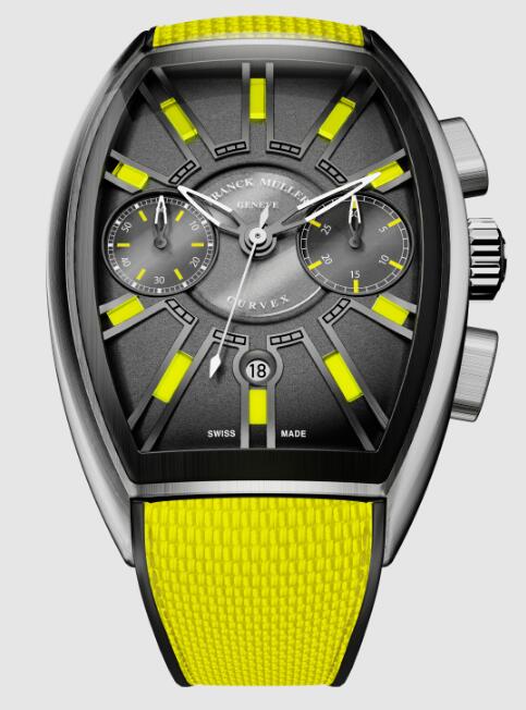 Franck Muller Curvex CX Flash Chronograph Replica Watch CX 36 CC DT FLASH ACNRBR ACBR Yellow